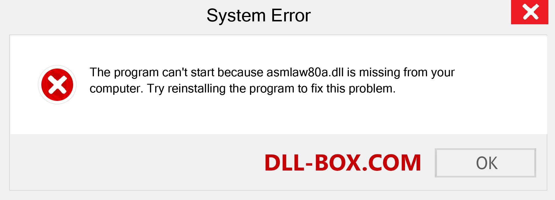  asmlaw80a.dll file is missing?. Download for Windows 7, 8, 10 - Fix  asmlaw80a dll Missing Error on Windows, photos, images