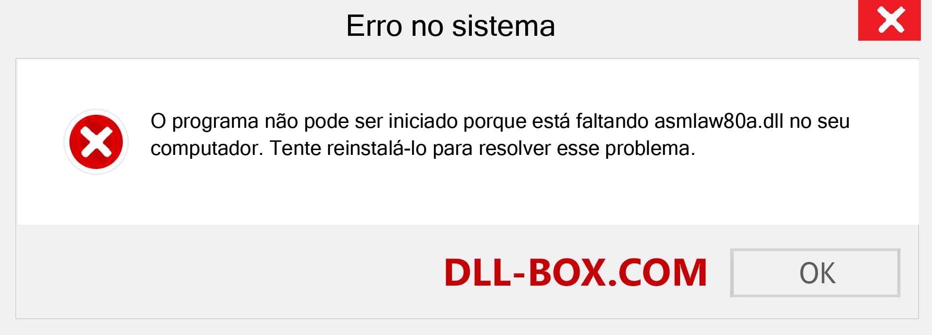 Arquivo asmlaw80a.dll ausente ?. Download para Windows 7, 8, 10 - Correção de erro ausente asmlaw80a dll no Windows, fotos, imagens